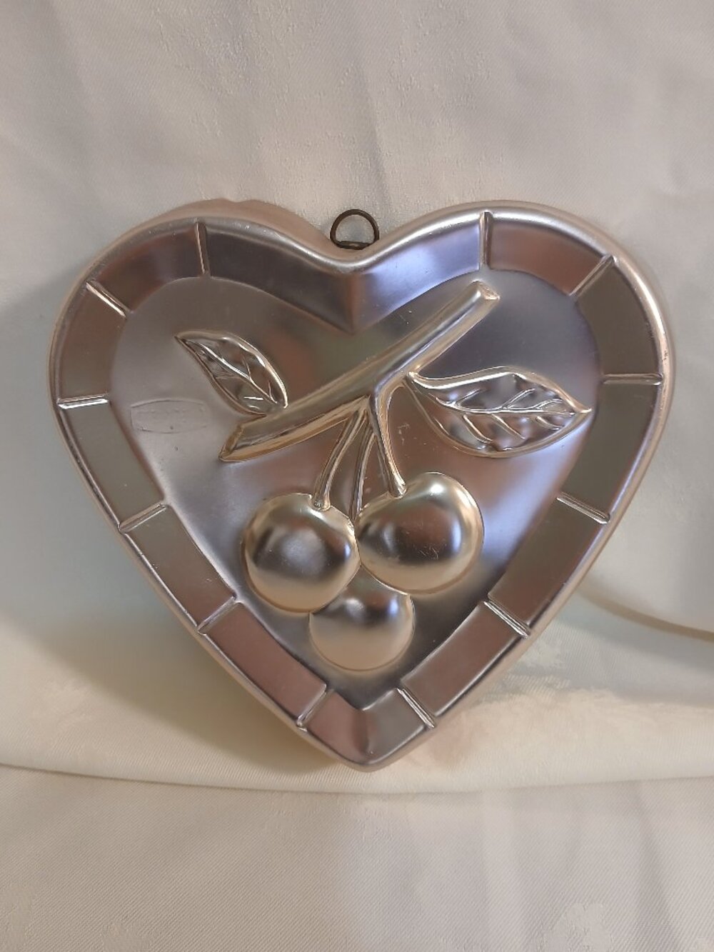 Vintage West Bend Coppertone Mold-Heart Shape with Cherries